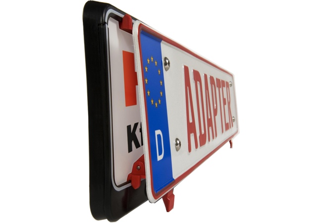 Picture Red license plate adapter