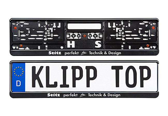 license plate holder with a full border