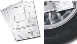 Picture Wheel/Tyre Ties With Valve Attachment Including Labels